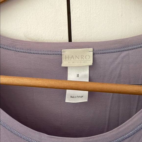 Hanro Lavender 3/4 Sleeve mercerized cotton gown size medium - Picture 2 of 6